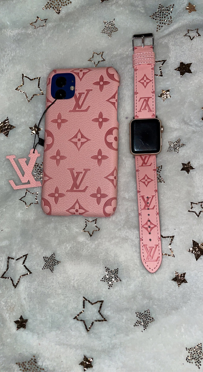 Blue LV IPhone Case & Watch Band