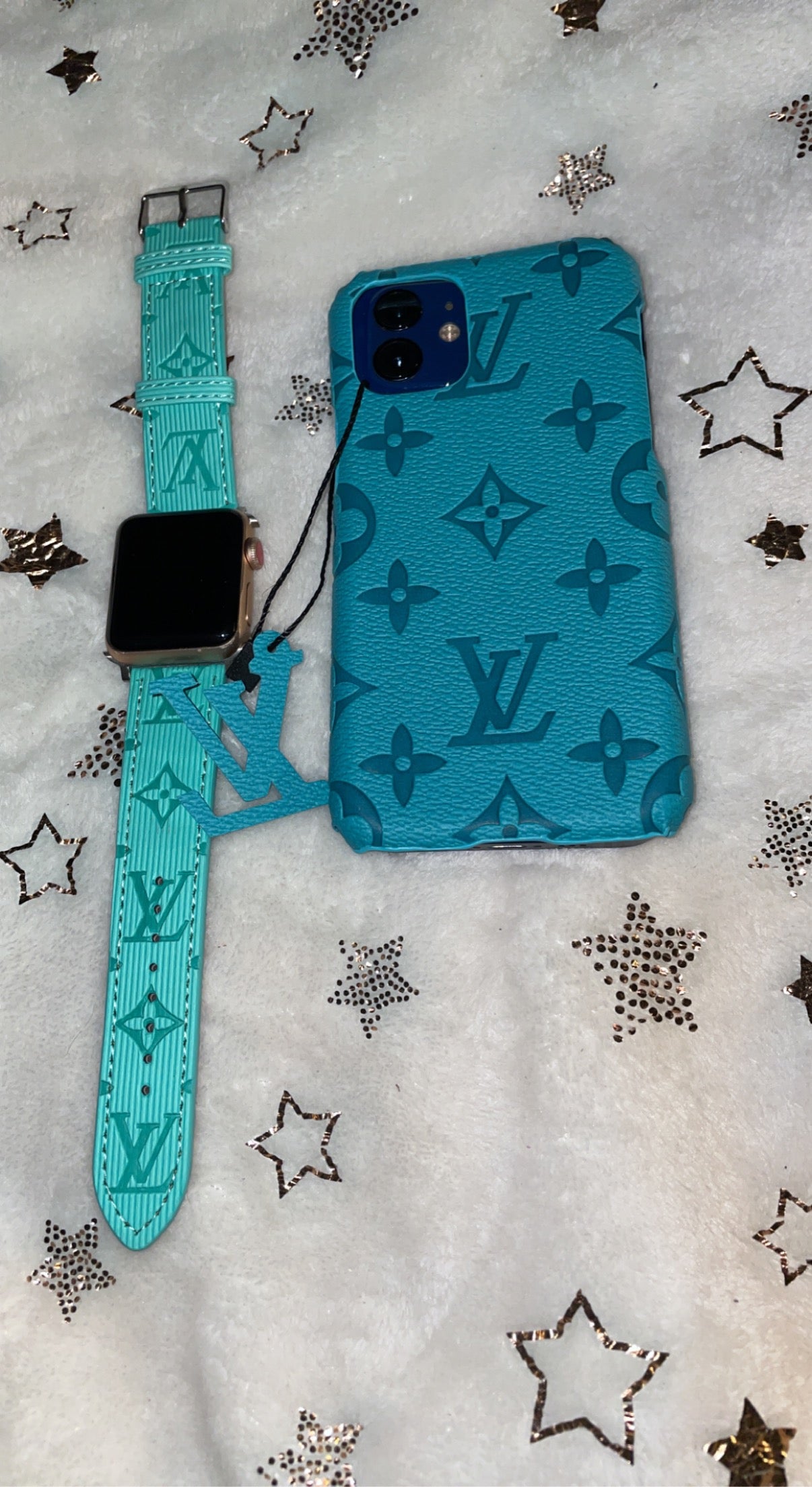 Blue LV IPhone Case & Watch Band – Kouture94